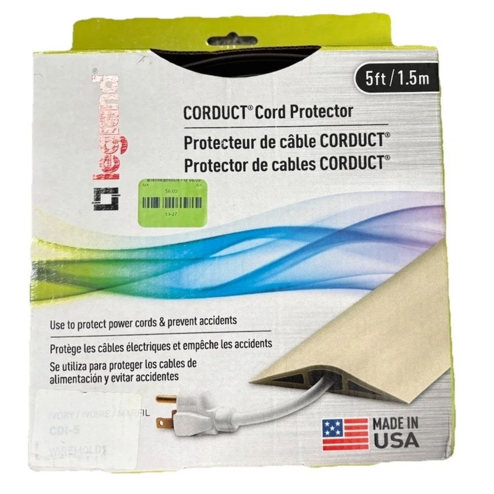 Legrand‎ Corduct Overfloor Cord Protector (Wiremold CDI-5), 5 feet, Brown